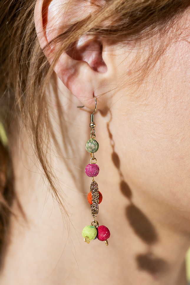 Upcycled Rustic Harmony Earrings