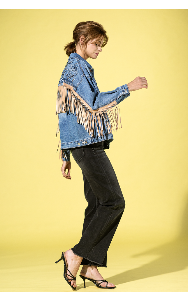 Emberline Fringe Denim Jacket