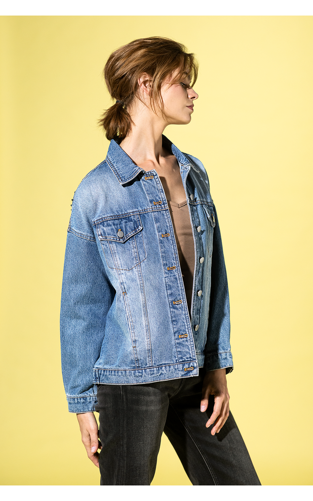Emberline Fringe Denim Jacket