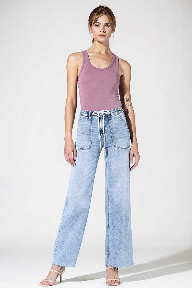 Montecito Wide Leg Drawstring Jeans