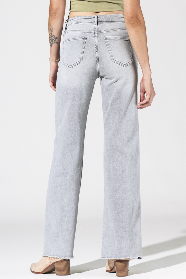 Super High Wide Leg with Raw Hem