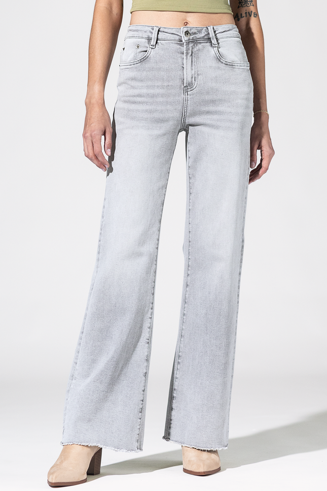 Super High Wide Leg with Raw Hem