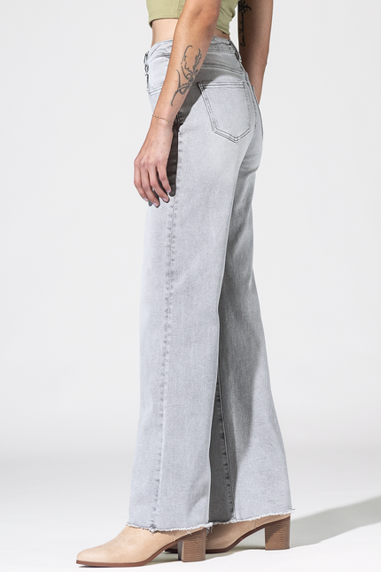 Super High Wide Leg with Raw Hem