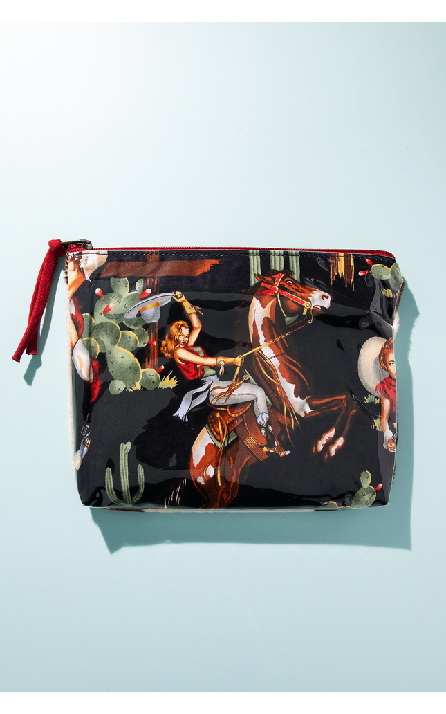 Western Pinup Cowgirl Accessory Pouch