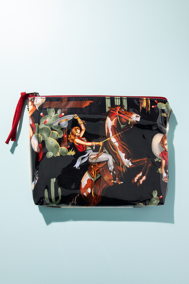 Western Pinup Cowgirl Accessory Pouch