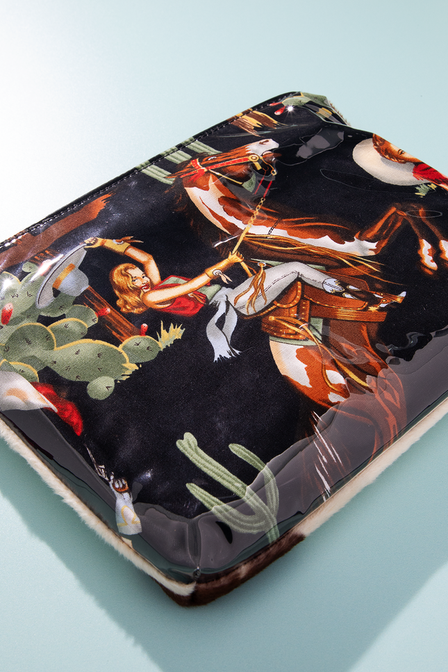 Western Pinup Cowgirl Accessory Pouch