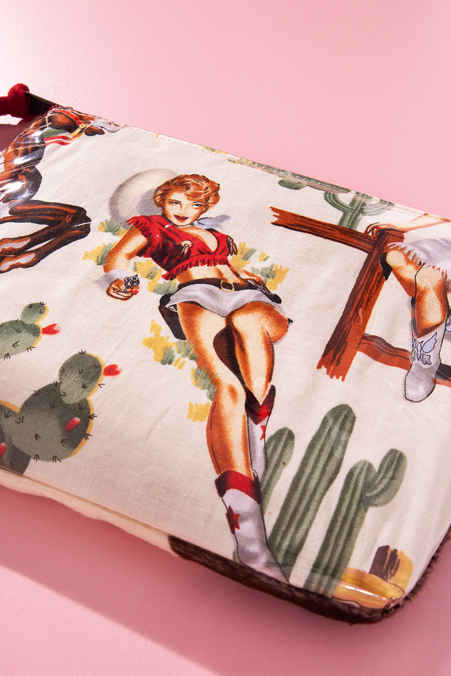 Western Pinup Cowgirl Accessory Pouch
