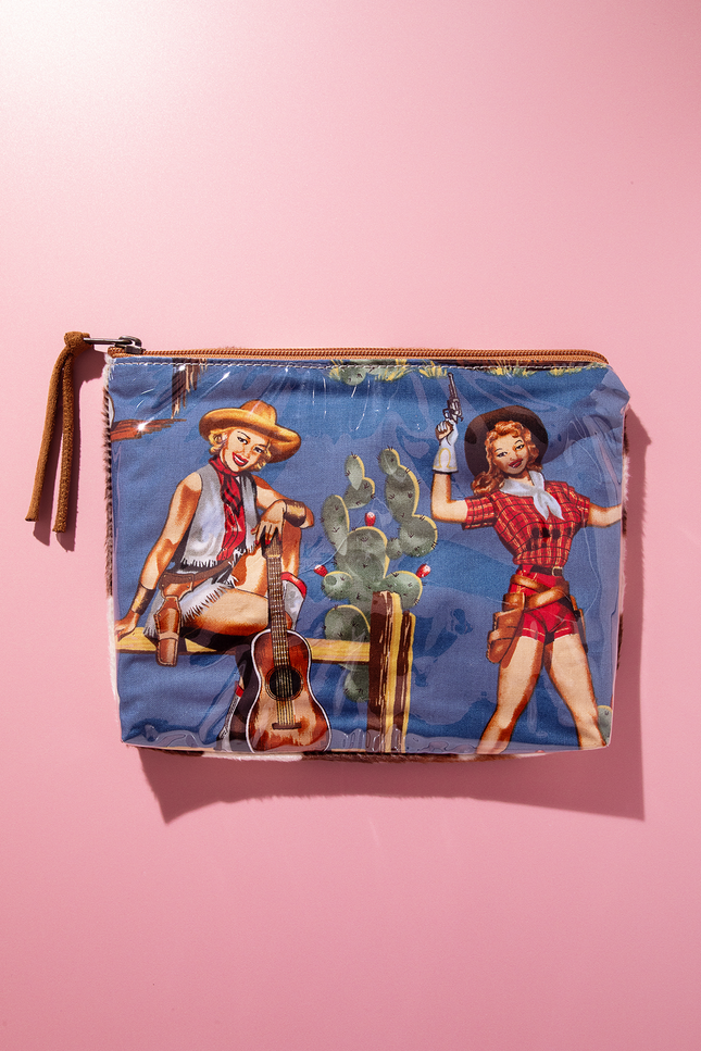 Western Pinup Cowgirl Accessory Pouch
