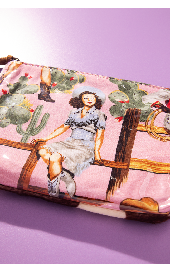 Western Pinup Cowgirl Accessory Pouch