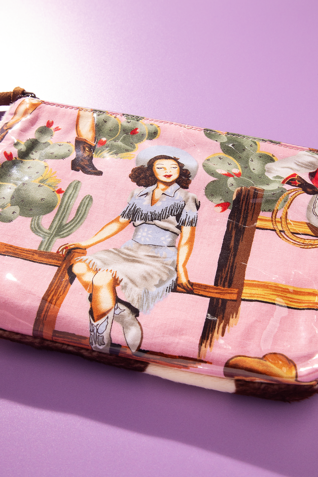 Western Pinup Cowgirl Accessory Pouch