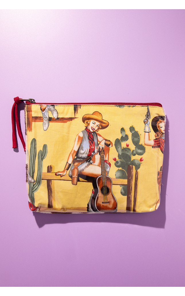 Western Pinup Cowgirl Accessory Pouch