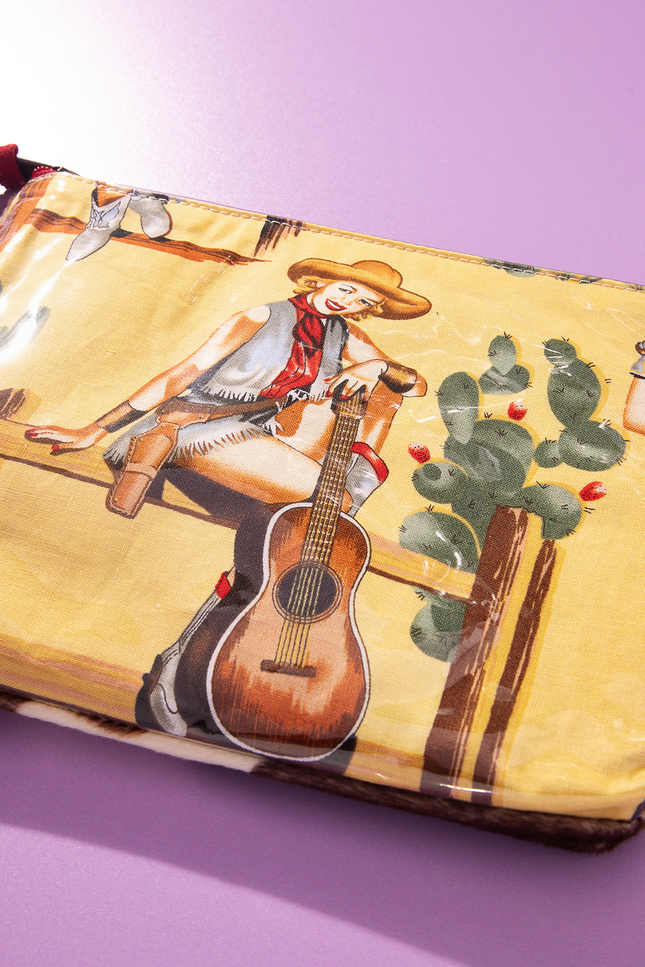 Western Pinup Cowgirl Accessory Pouch
