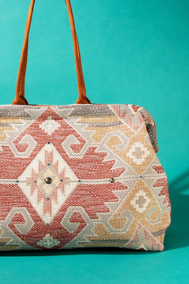 Blaze Pioneer: Modern Tapestry Doctor Bag with Metal Frame