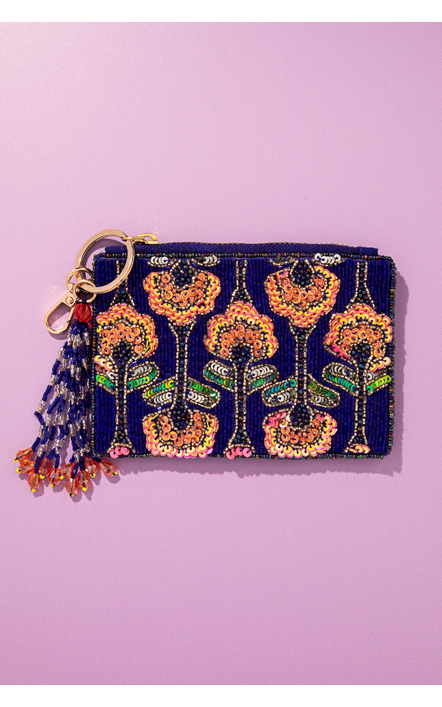 Midnight Marigold Coin Pouch