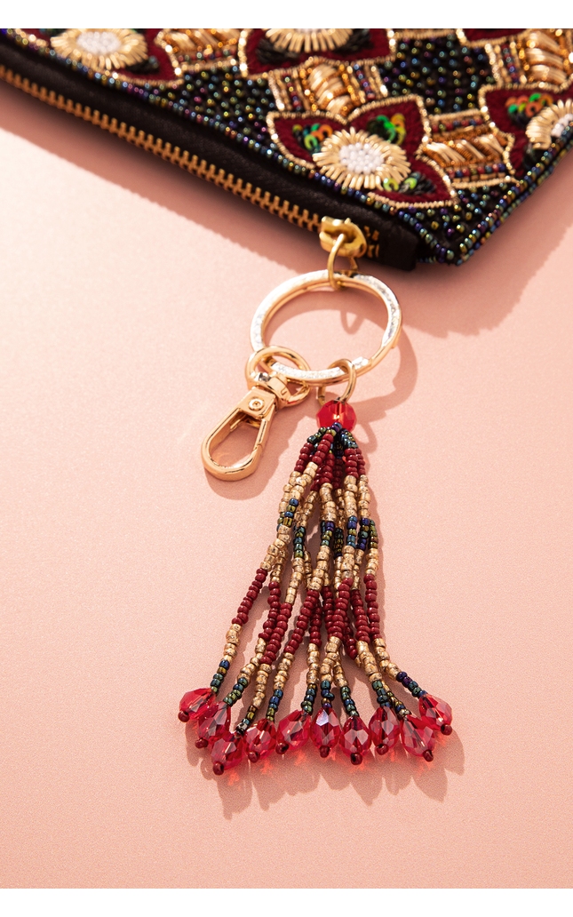 Obsidian Rose Coin Pouch