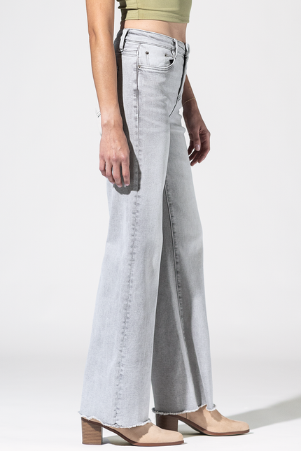 Super High Wide Leg with Raw Hem