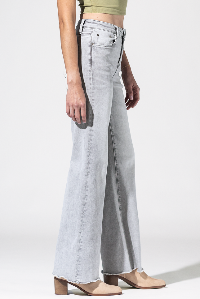 Super High Wide Leg with Raw Hem