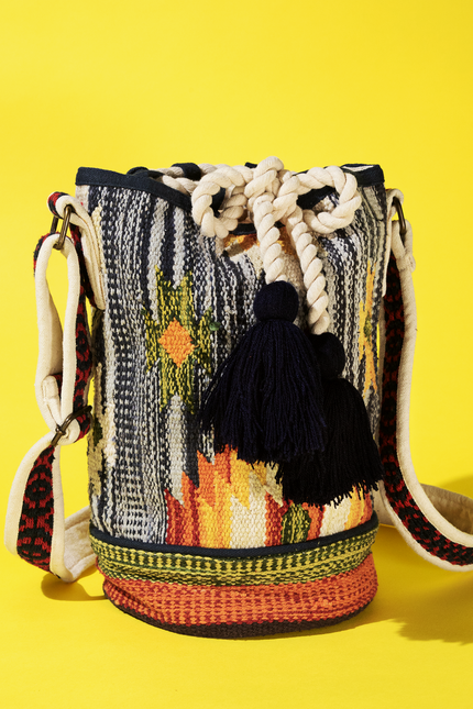 Denim Tassel Crossbody
