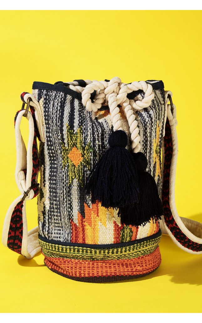 Denim Tassel Crossbody