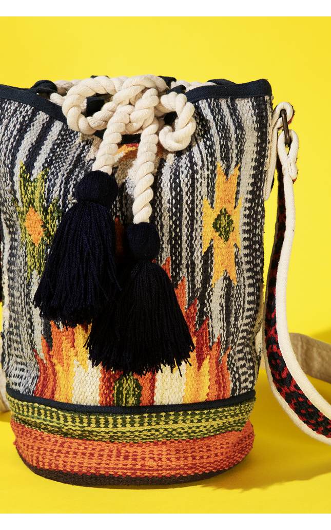 Denim Tassel Crossbody