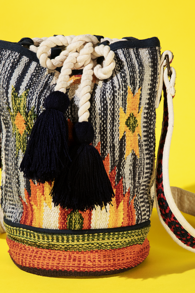Denim Tassel Crossbody