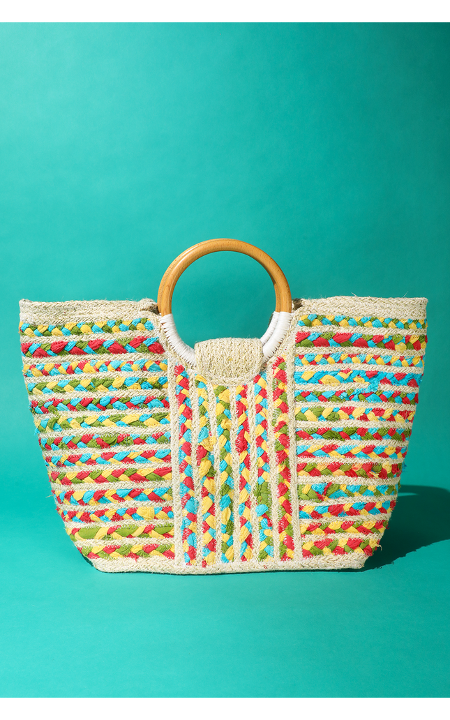 Tahiti Tides Jute Bag