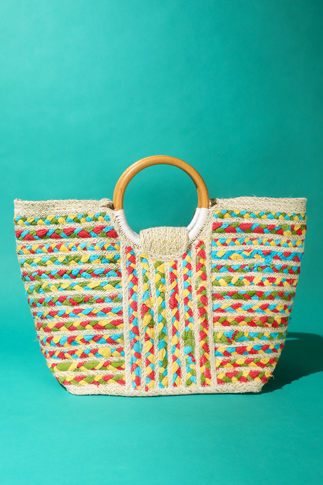 Tahiti Tides Jute Bag