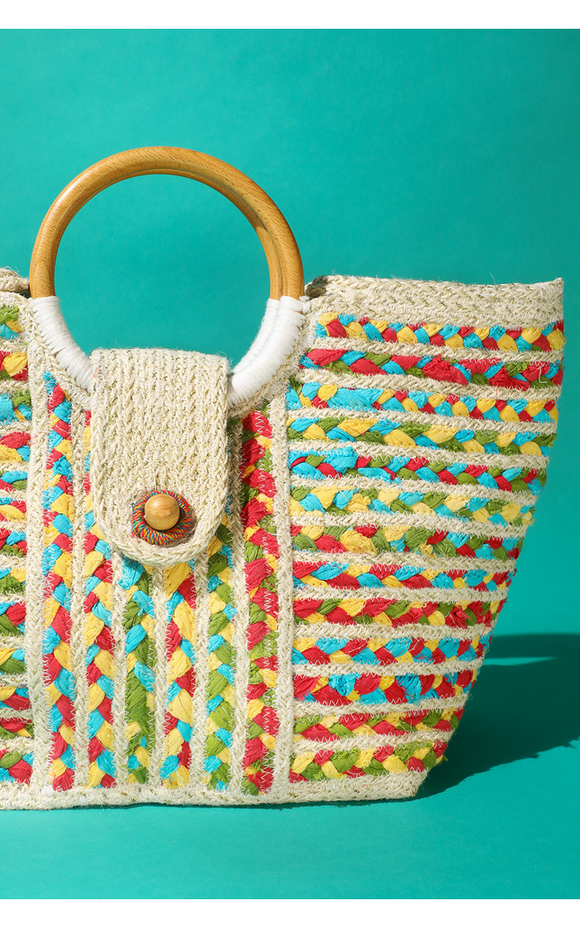 Tahiti Tides Jute Bag