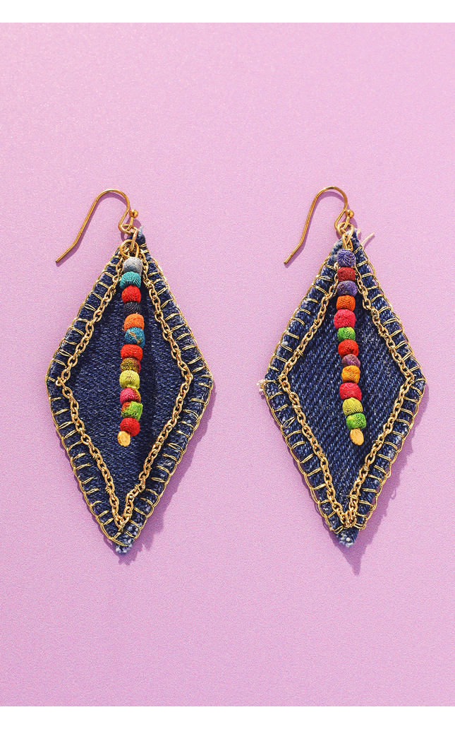 Denim Prism Earrings