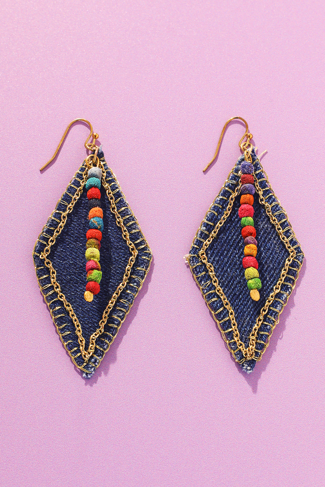 Denim Prism Earrings