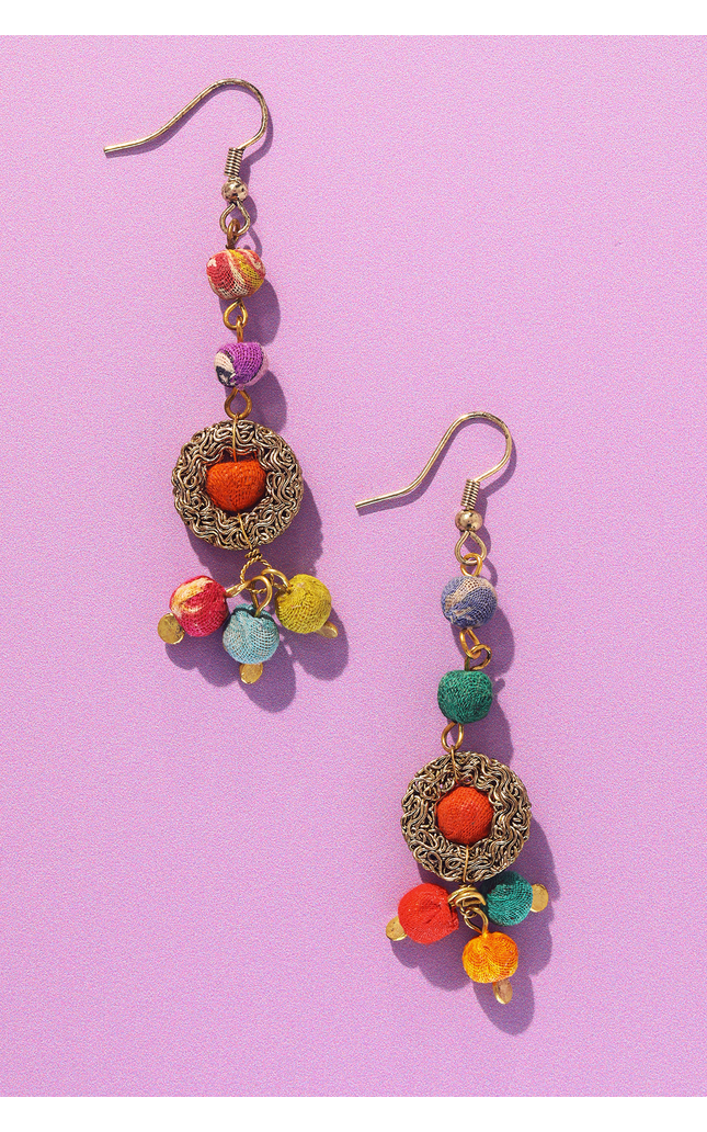 Upcycled Rustic Harmony Earrings