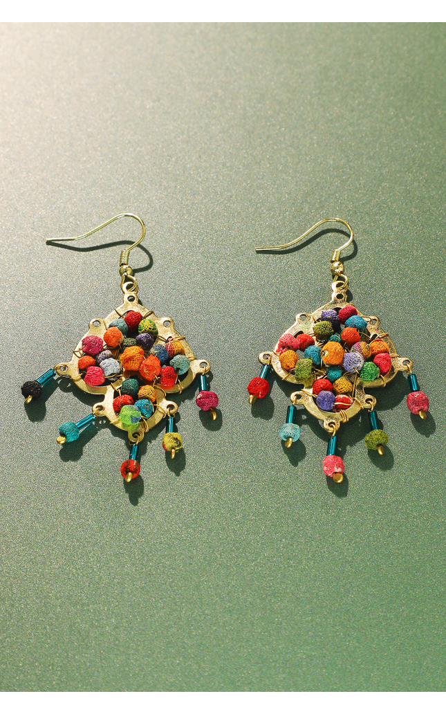 Upcycled Lustre Drop Earrings