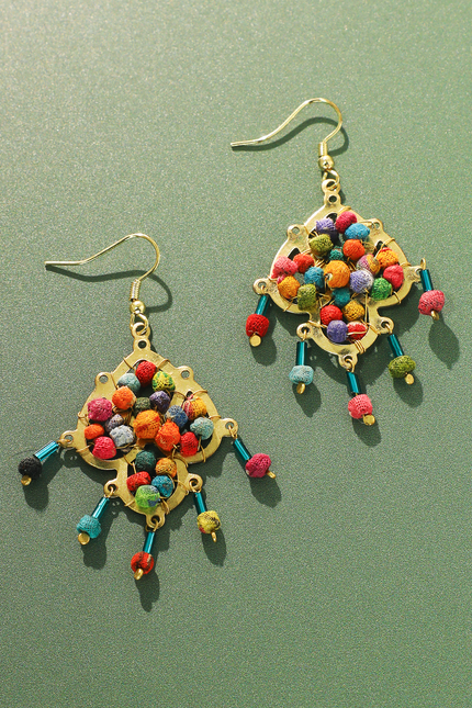 Upcycled Lustre Drop Earrings