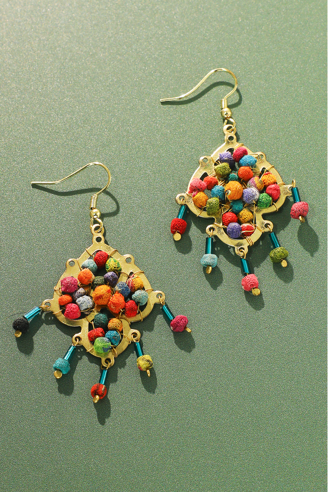 Upcycled Lustre Drop Earrings