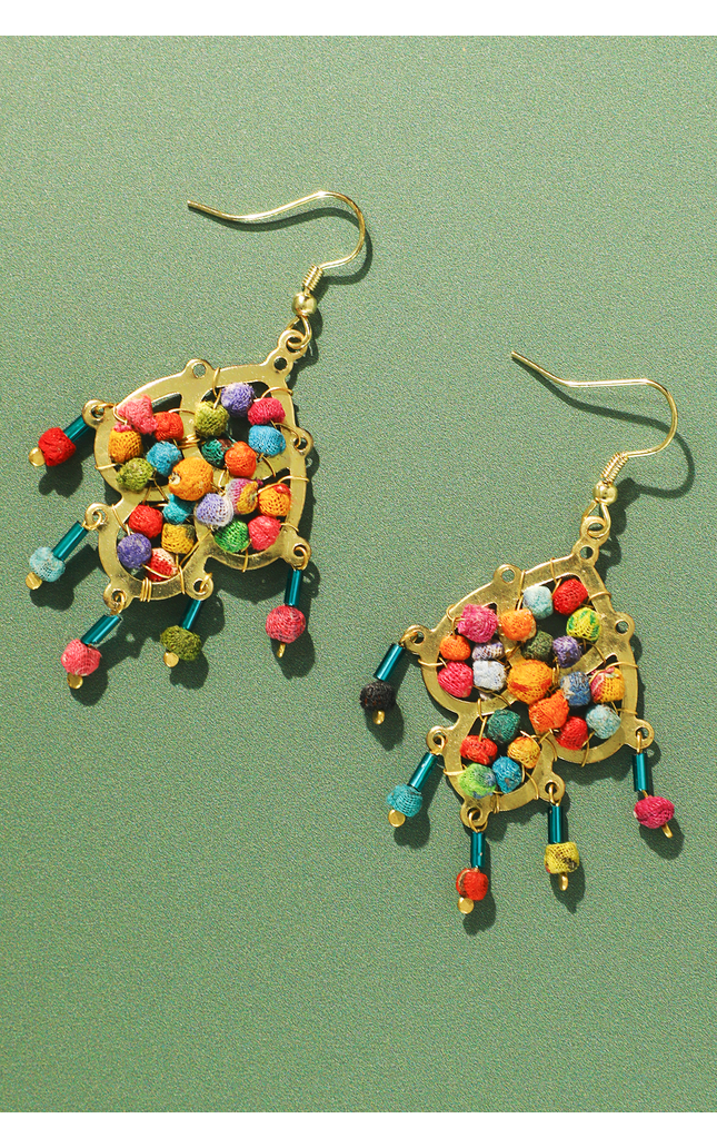 Upcycled Lustre Drop Earrings