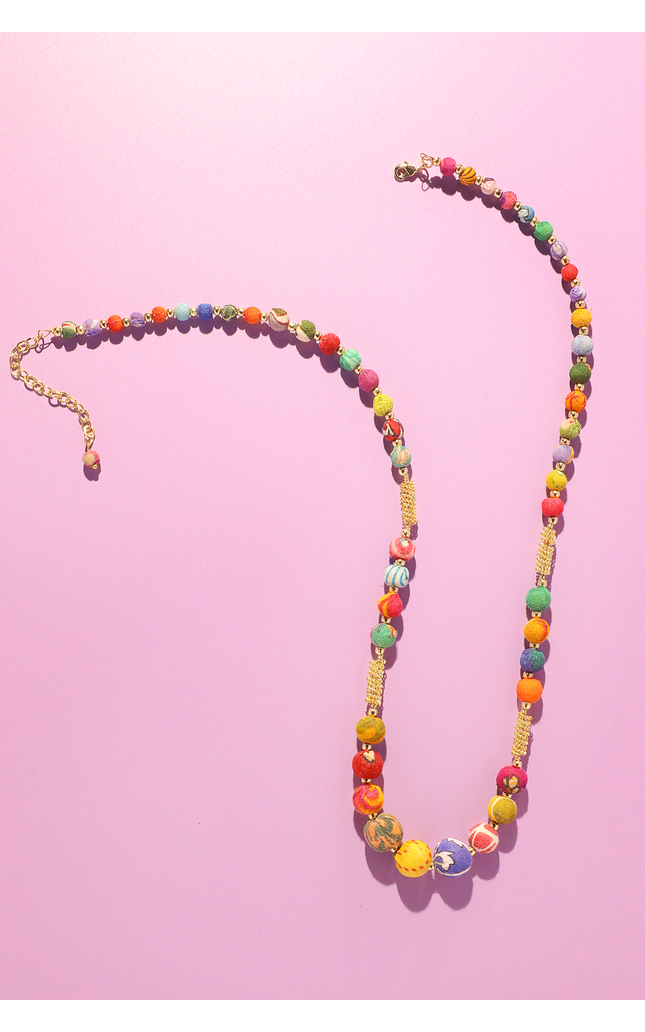 Classic Upcycled Sari Bead Necklace