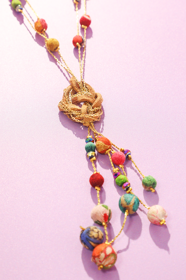 Upcycled Entwined Charm Necklace