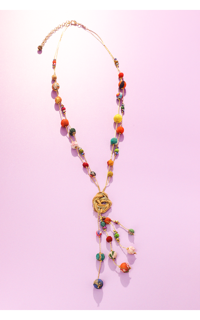 Upcycled Entwined Charm Necklace