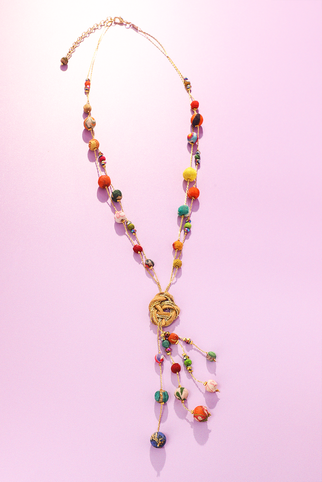 Upcycled Entwined Charm Necklace
