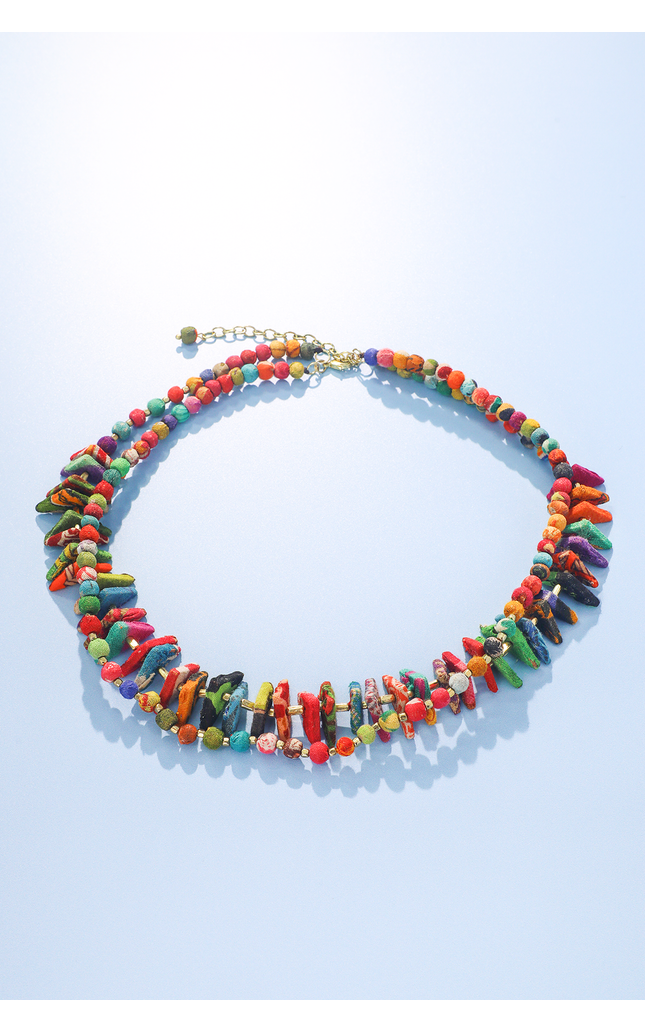 Organic Shape Beaded Necklace