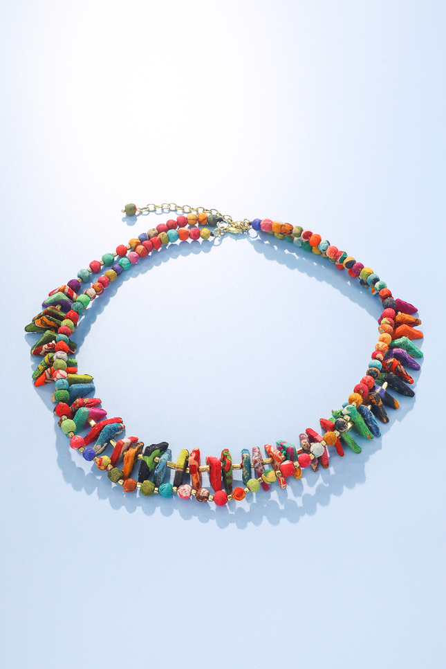 Organic Shape Beaded Necklace