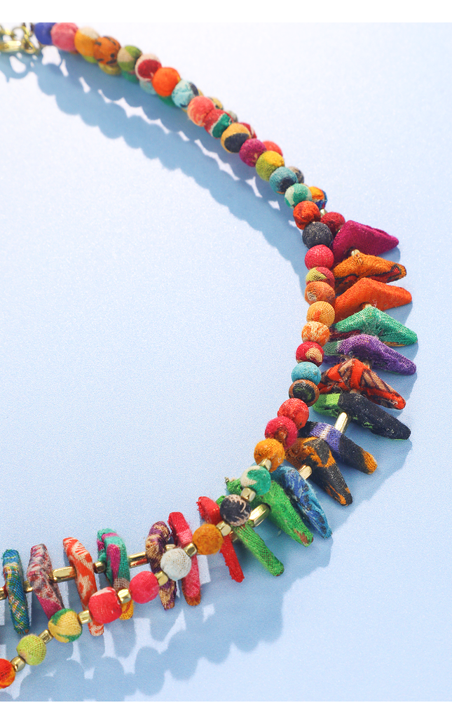 Organic Shape Beaded Necklace