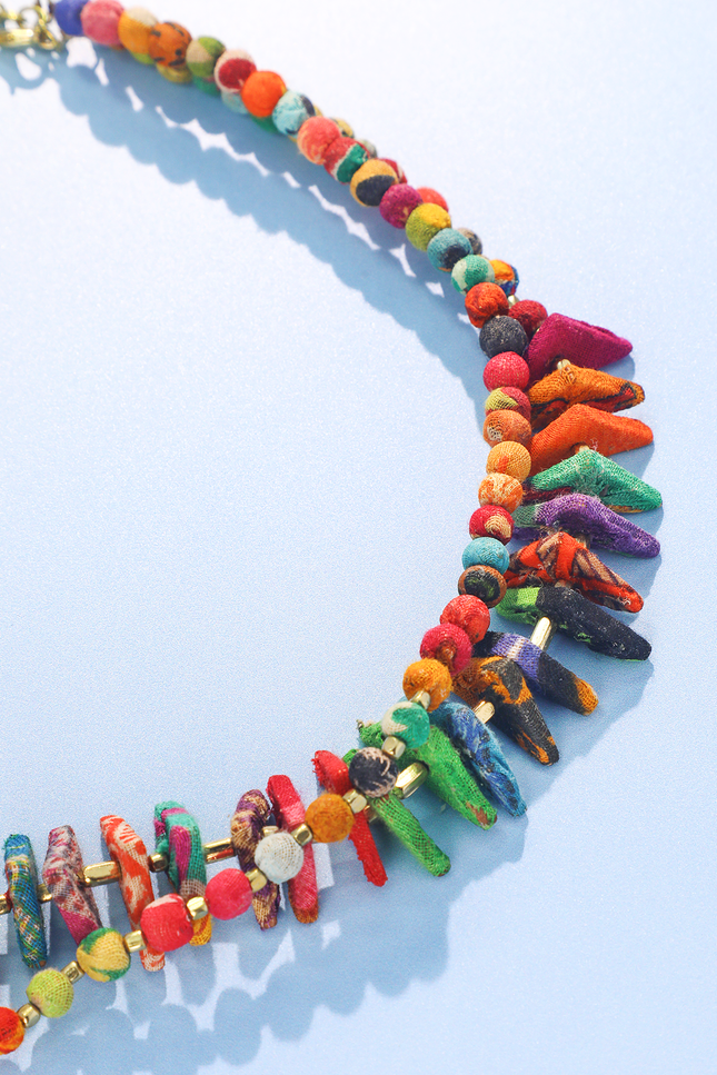 Organic Shape Beaded Necklace