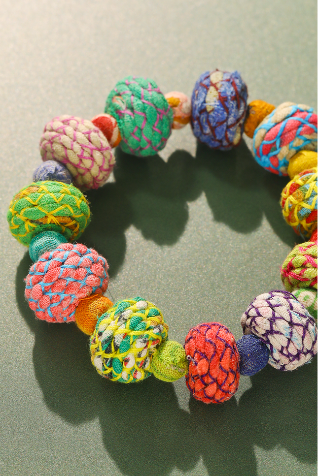 Large Sari Stretch Bracelet