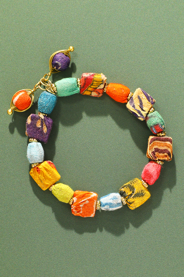 Sari Block Bracelet
