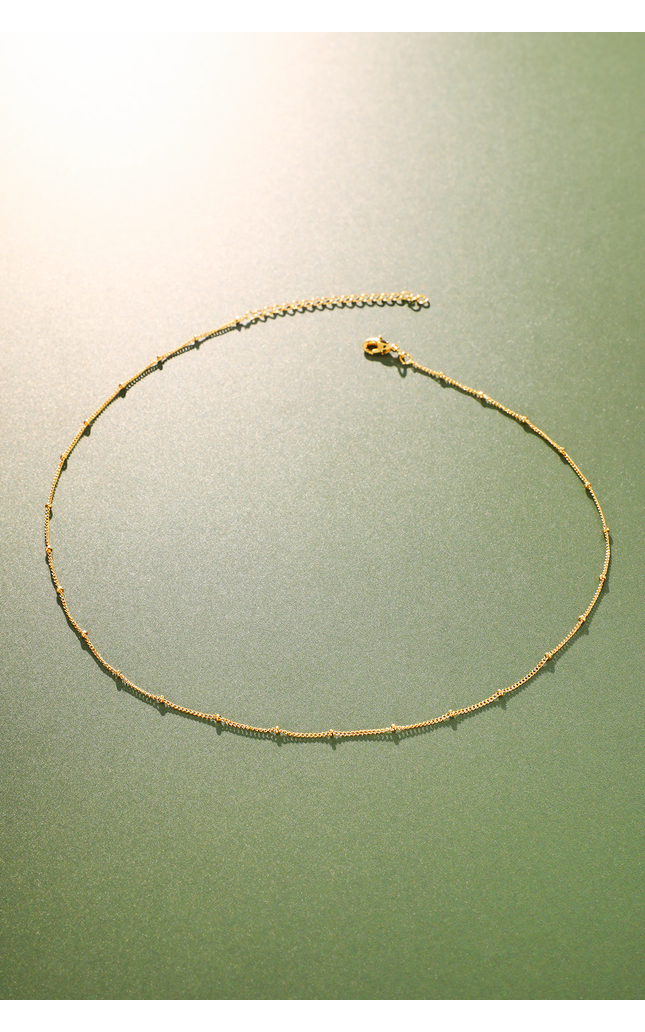 Laurel Beaded Chain Necklace