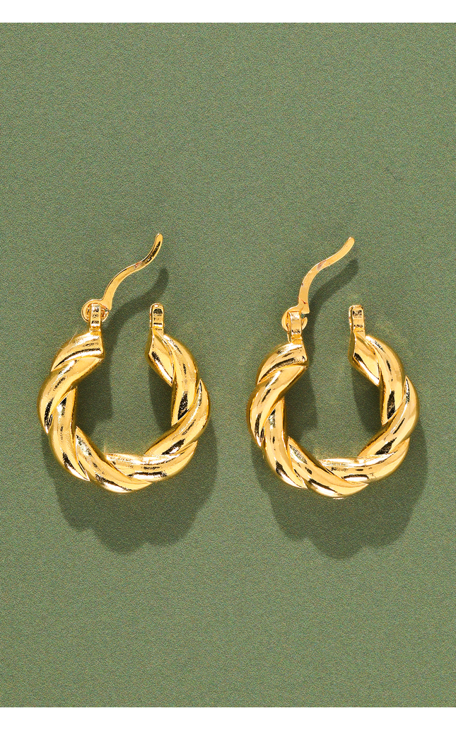 Solace Twist Hoop Earring