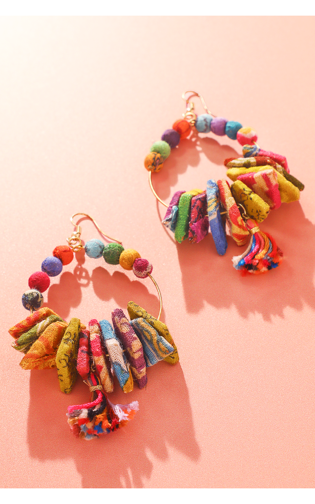 Upcycled Country Nova Earrings