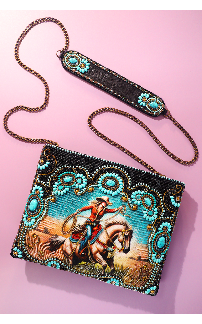 Turquoise Trailblazer Beaded Crossbody