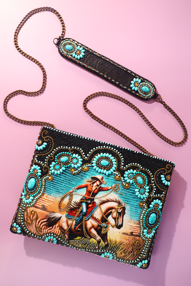 Turquoise Trailblazer Beaded Crossbody